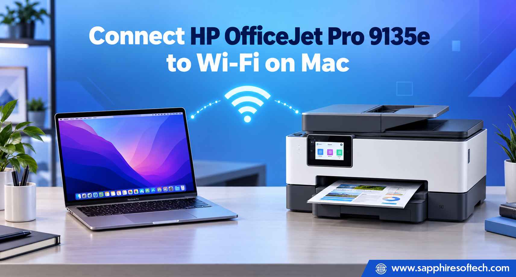 How to Connect an HP OfficeJet Pro 9135e All-in-One Printer to Wi-Fi on Mac