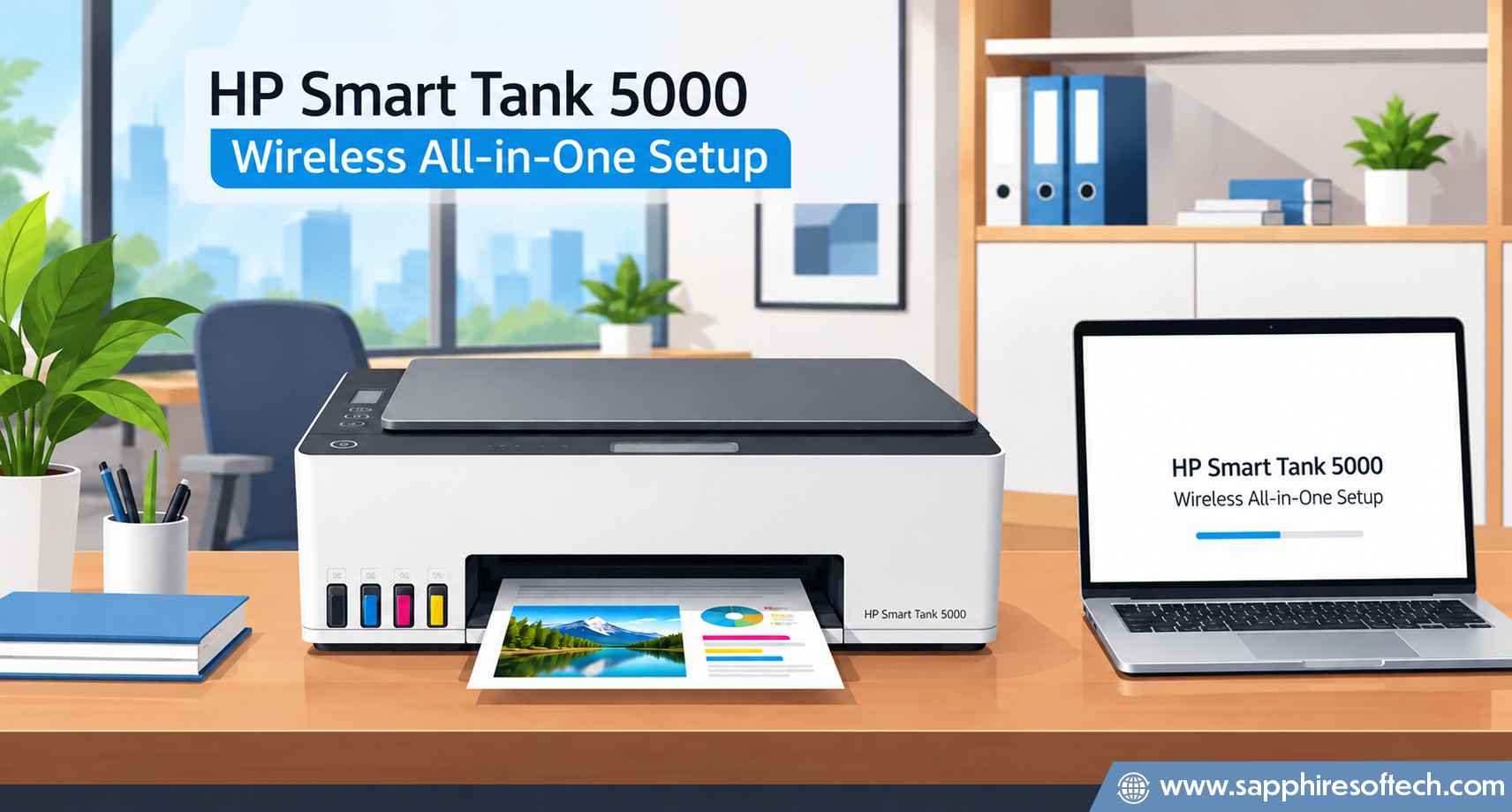 HP Smart Tank 5000 Wireless All-in-One Setup: Installation & Connection